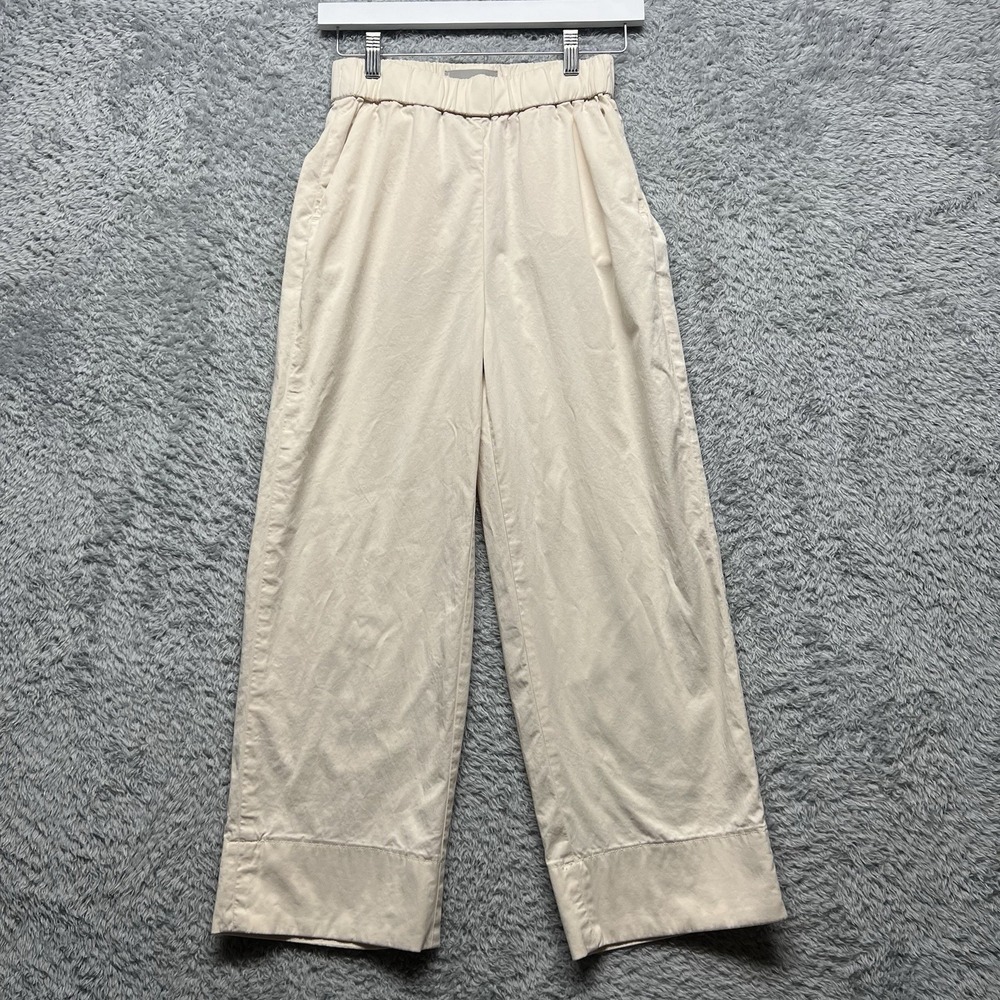 Everlane The Easy Pant Size 2 Wide Leg Pull On High Waist Relaxed Fit‎ Crop